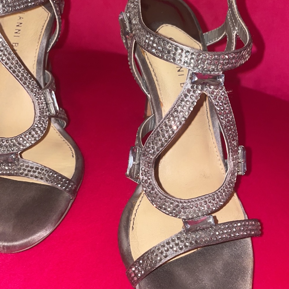 Silver Rhinestone heels - Picture 3 of 5